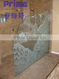 Patterned Glass Fence Design For Housing Build Bathroom Panel thumbnail-1