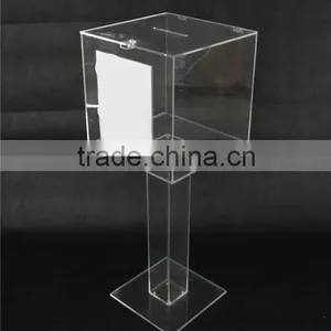 Wholesale Acrylic Floor Standing Charity Collection Boxes thumbnail-1
