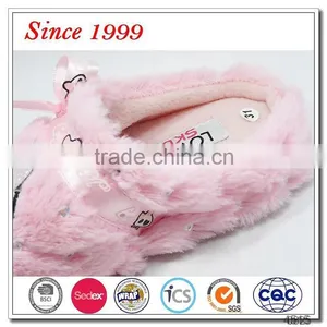 Pink Fuzzy Flat Slippers for Girls thumbnail-4