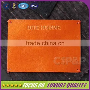 Custom Embossed Logo Bags Leather Patch For Jeans thumbnail-1