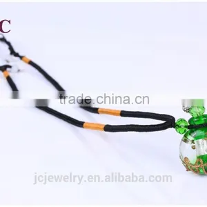 Glass Aromatherapy Essential Oil Diffusing Pendant Necklace Jewelry Wholesale thumbnail-6