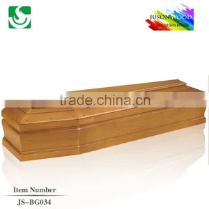 JS-BG034 Funeral Solid Wood Trade Assurance Supplier Reasonable Price Wooden Coffin Dimensions thumbnail-1