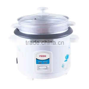 Blue Cylinder Straight Body Electric Rice Cooker With Steamer thumbnail-1