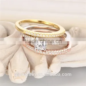 FR029B Fashion Latest Diamond 14k Gold Finger Weding Ring Jewelry For Women thumbnail-2