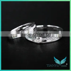 Darry Ring Design! Promise Rings! 3MM Moissanite Rings With 1.2mm Small Moissanite thumbnail-2