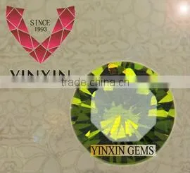 Olive CZ Round Brilliant Cut thumbnail-1