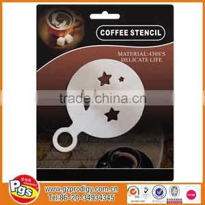 Stainless Steel Coffee Stencil Set, Coffee Stencil Customized Desgin thumbnail-4