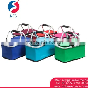 Good Quality 600D Oford Cloth 32ML Wholesale Lunch Picnic Cooler Foldable Bag thumbnail-1