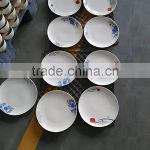 10.5inch Ceramic Moon Shaped Plate With Flower Design for Cameroon thumbnail-4