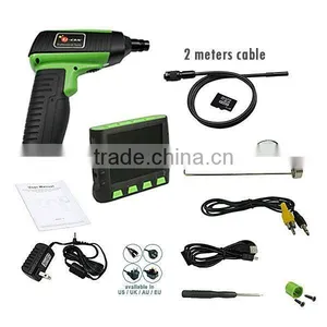 Wireless / Wired 3.5" TFT LCD Video Inspection Snake Scope Borescope Endoscope Camera 2M Cable With 9mm Diameter Slim Camera thumbnail-2