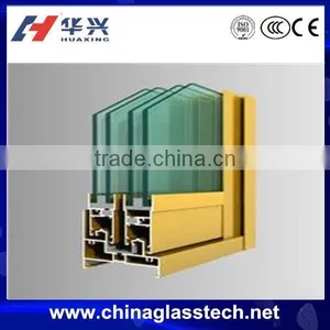 Power Coating Yellow Aluminium Frame With Glass Panel thumbnail-1