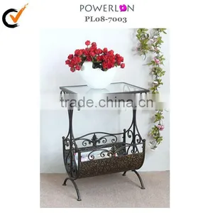 Metal Glass Snack Table thumbnail-1