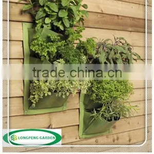 3-Pocket Oxford Hanging Plant Grow Bag,Wall Planter thumbnail-1