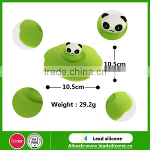 Cute Panda Silicone Lid Silicone Coffee Cup Cover thumbnail-3
