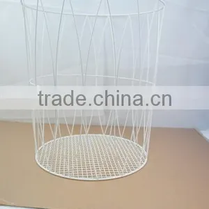 Round Wire Laundry Basket, Arc Pattern thumbnail-2
