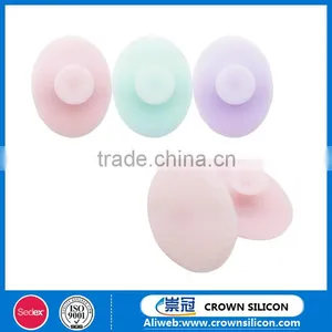 Wash Face Exfoliating Brush Colorful Silicone Oval Cleaning Pad Skin Care thumbnail-1