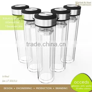 Personalized Pyrex Glass Fruit Lemon Water Bottle thumbnail-6