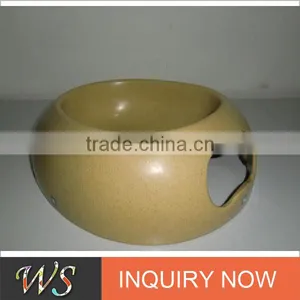 Eco-friendly Bone Shape Bamboo Fiber Dog Bowl thumbnail-1