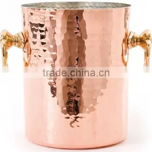Copper Plated Hammerred Wine Buckets thumbnail-1