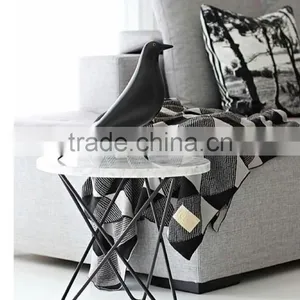 Cooper Metal Stainless Steel Frame With Glass-top Round End Table for the Living Room thumbnail-2