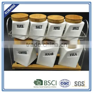 Porcelain Ceramic Storage Jar With Lid thumbnail-1
