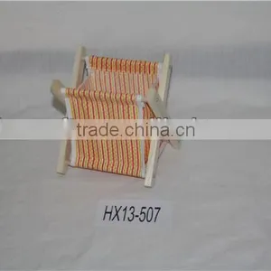 Natural X Style Wood Frame Foldable Magazine Rack thumbnail-1