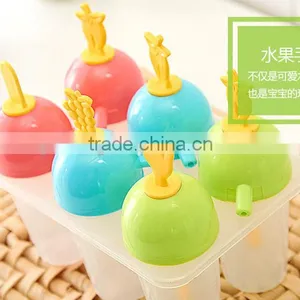 FRUIT Shape Kitchen FrozenIce Pudding Pops DIY Mold 6 Compartments thumbnail-5