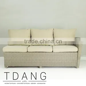 Sonoma Wicker Sofa K-D 3 Seats Left Hand - Rattan Patio K-D Furniture Garden Bench. thumbnail-2