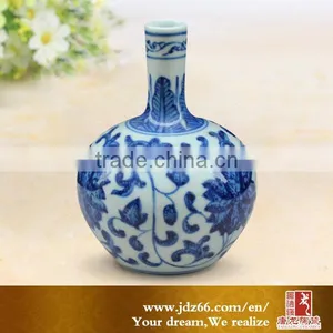 Wholesale 24cm High Blue and White Ceramic Material Porcelain Flower Vase for Home Decoration thumbnail-3