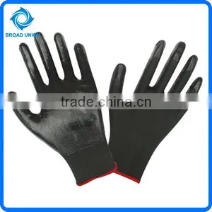 Black Nitrile Gloves Nitrile Coated Construction Gloves thumbnail-1
