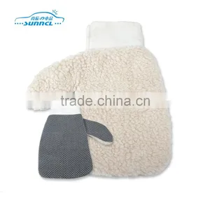 Microfiber Car Cleaning Glove With Fiber Terry Cloth thumbnail-6