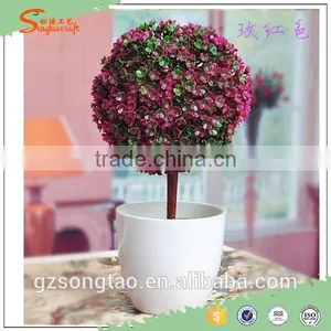 New Design Artificial Potted Topiary Table Decoration Artificial Topiary Mini Artificial Grass Topiary thumbnail-2