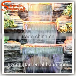 Factory Garden Warterfall Price Fiberglass Outdoor Resin Fountains Interior Water Fountains thumbnail-1