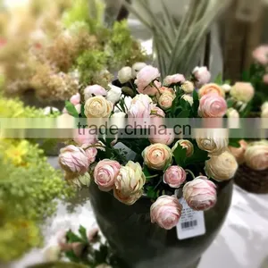 Wholesale Single Stem Ranunculus Artificial Silk Flowers for Wedding Decoration thumbnail-2