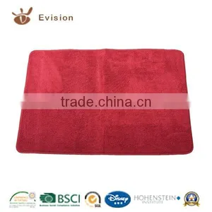 2016 NEW Microfiber Coral Fleece Bathmat in Wine thumbnail-1