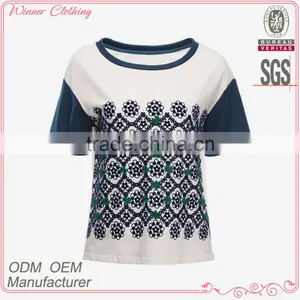 Trendy Design Fancy Print Long Sleeve Mexican Clothing Pictures of Girls Cotton Tops thumbnail-1