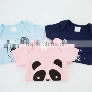 Cute Factory Baby Clothes Summer 100%Cotton Short Sleeves With Animal Prints Newborn Infant Baby Bodysuits thumbnail-3