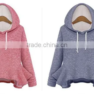 Women Lotus Leaf Fashion Sweater Women Hoody Girl Tops thumbnail-1
