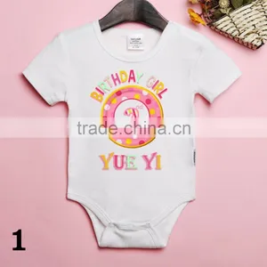 Baby Romper Birthday Print (gliiter, Color). no Minimum Quantity Required! 3days Ready to Send. thumbnail-4