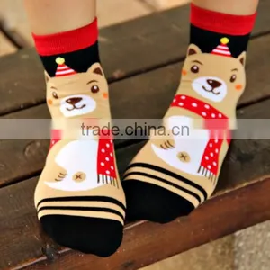2016 New 3D Cartoon Christmas Snowman Socks Women Cotton Socks Floor Women Cotton Socks thumbnail-5