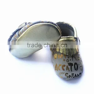 Handmade Baby Moccasins Soft Sole Baby Shoes 100% Genuine Leather Bow Moccasin Soft Sole Slip on Baby Shoes thumbnail-2
