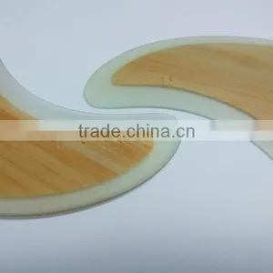 Bamboo Quillas FCS Fiberglass Honeycomb Fin Surfboard FCS Bamboo Fin thumbnail-2