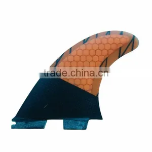 FCS II G5 Fins Orange Honeycomb Fiber Fin FCS 2 Fins in Surfing thumbnail-1