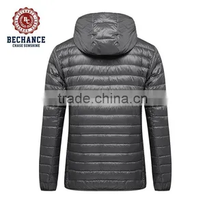 Man Grey Ultralight Down Jacket Brand Winter Coat Wholesale thumbnail-2