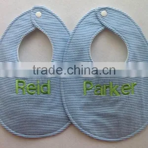 New Arrival Baby Shower Gift Seersucker Bib thumbnail-3