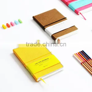 A5 Faux Leather Cover Notebook Customizable Hardcover Office Notebook Metal Lipping Notebook With Band thumbnail-1