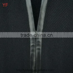 Fashion Knit Leather Sweater For Women thumbnail-3
