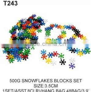 500g Snowflakes Building Block Construct Kid Toys Plum Blossom Block thumbnail-1