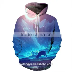 Deer in the Moon 3D Pinted Hoodies/sjm Unisex 3D Printed Sweatshirt Hoodies/hot Sell 3D Hoodies thumbnail-1