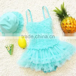 Wholesale Princess Pink Dress Style Swimsuit for Children Models thumbnail-5